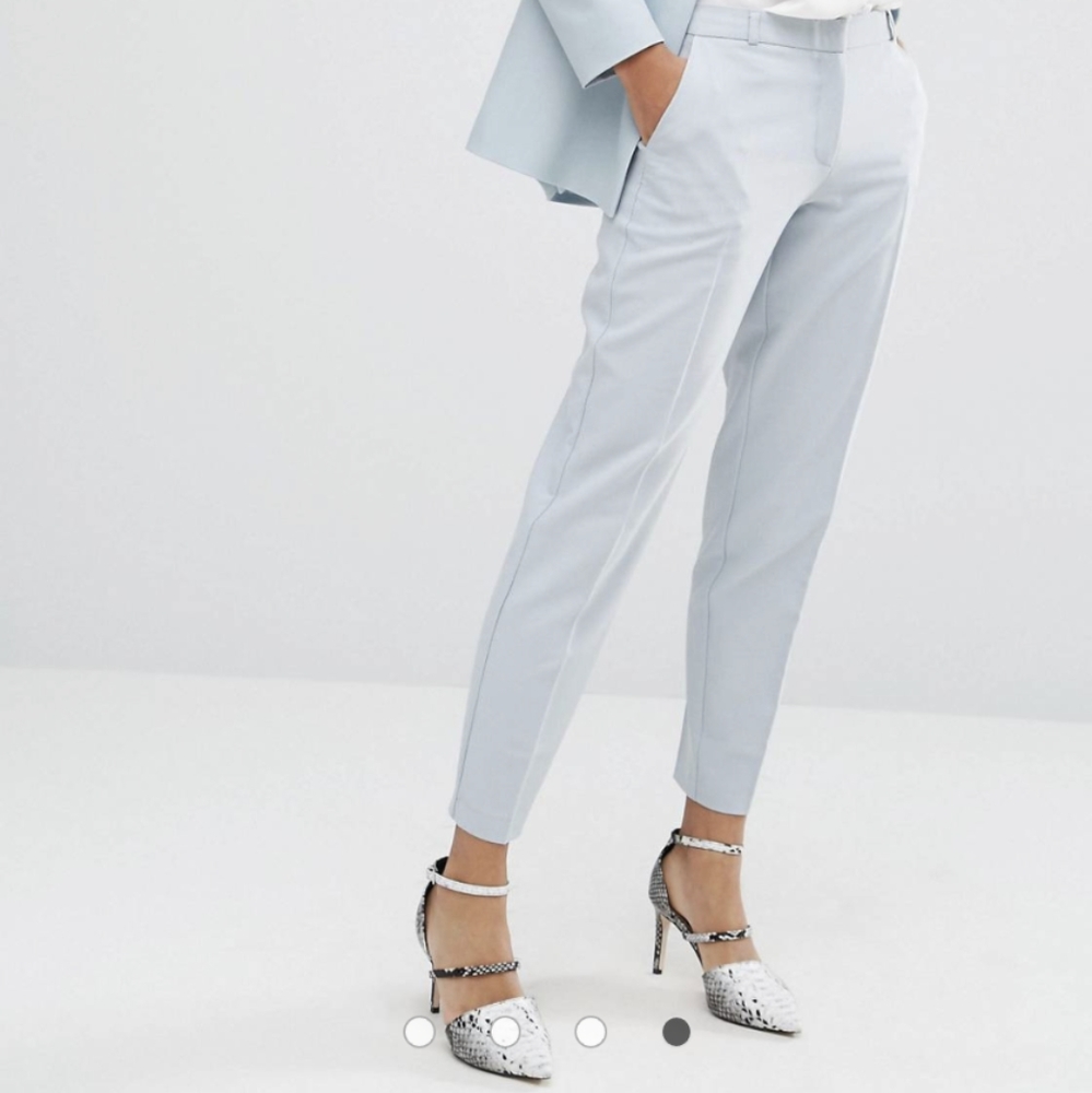 ASOS Ankle Grazer Cigarette Pants in Crepe